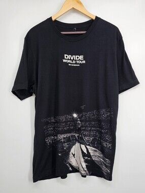 Ed Sheeran Divide World Tour Concert T Shirt Men's XL Black Stadium Graphic Tee